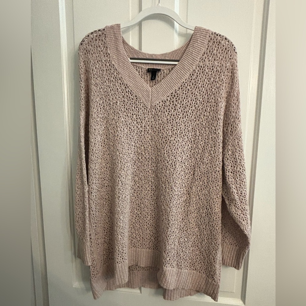 Torrid V-Neck Knit Sweater - Dusty Pink
